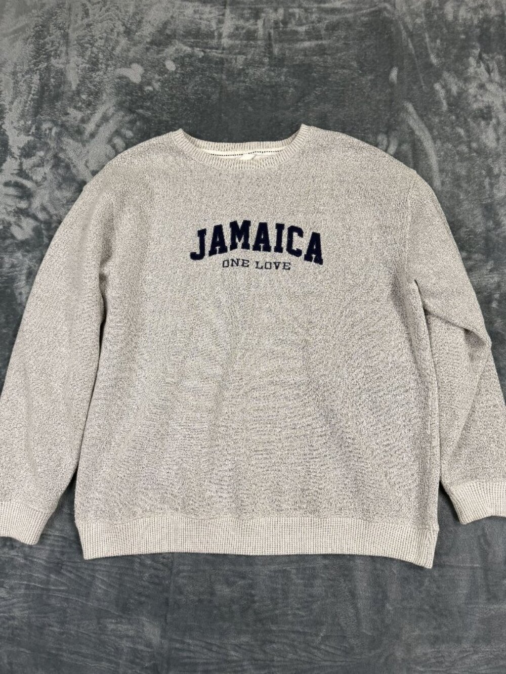 Jamaica One Love Graphic Sweatshirt Pacific & Co X-Large Gray Knit Pullover